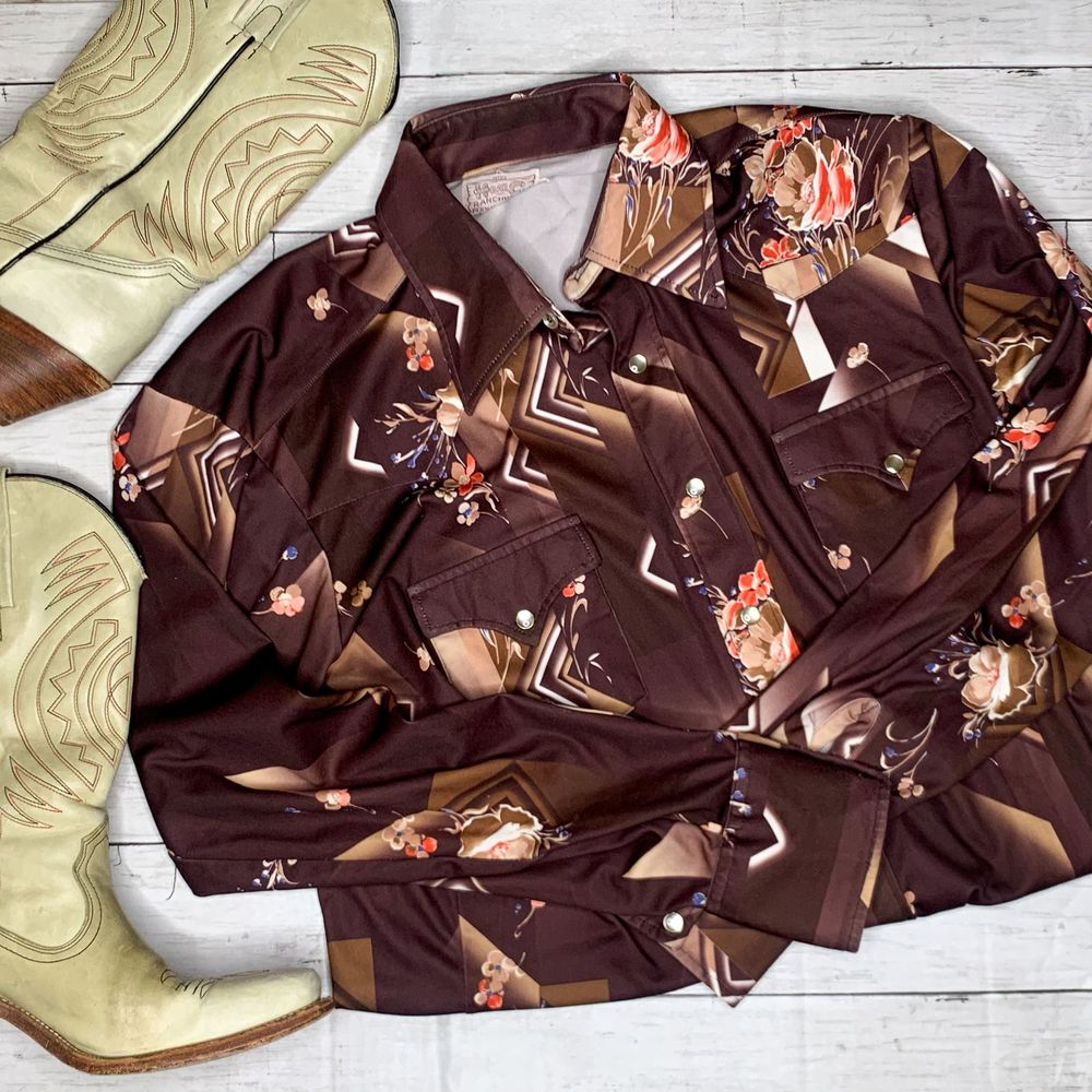 H Bar C Vintage Long Tail Pearl Snap